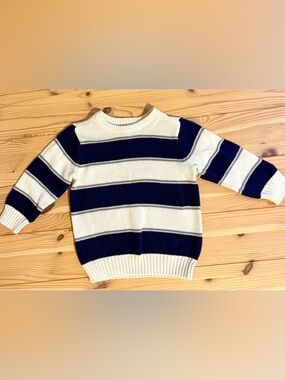 Place Navy and Cream Striped Pullover